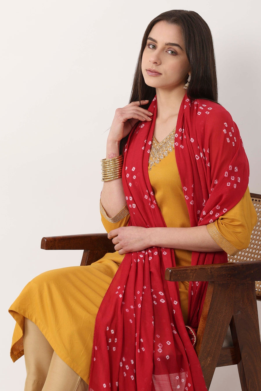 Maroon Dupatta