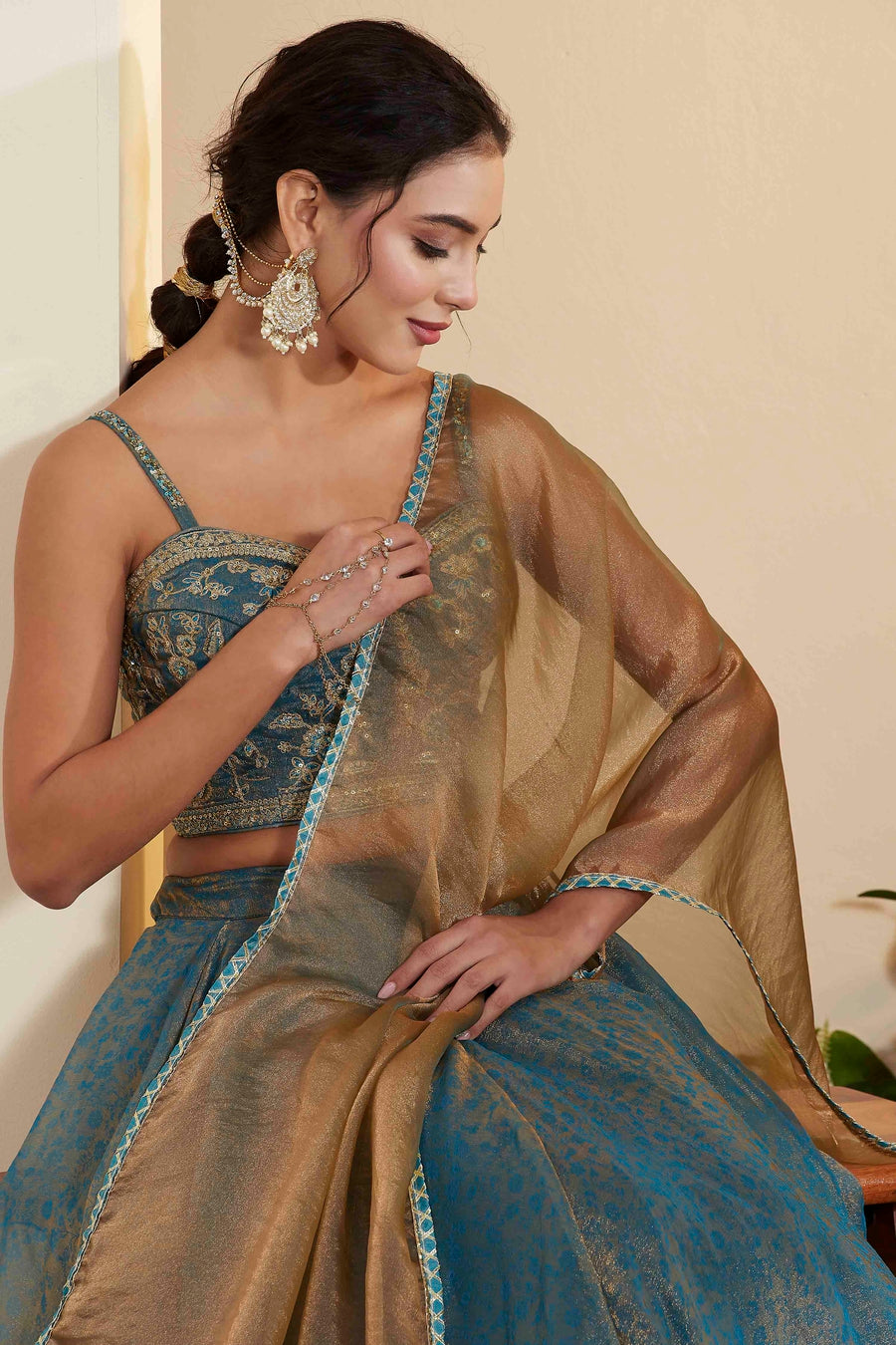 Teal Lehenga