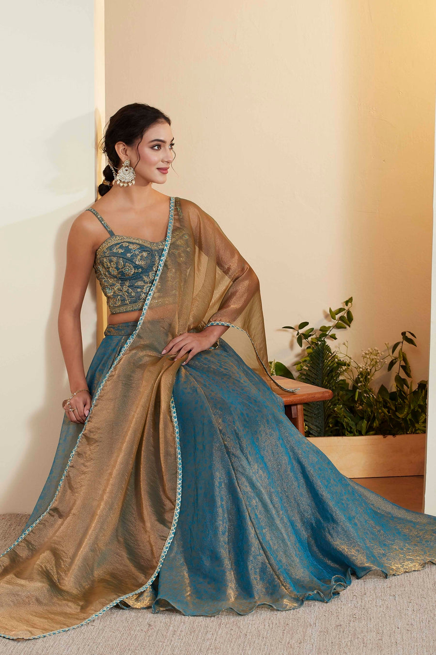 Teal Lehenga