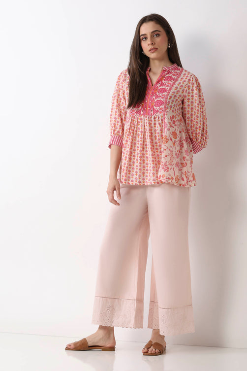 Cotton Flared Palazzos