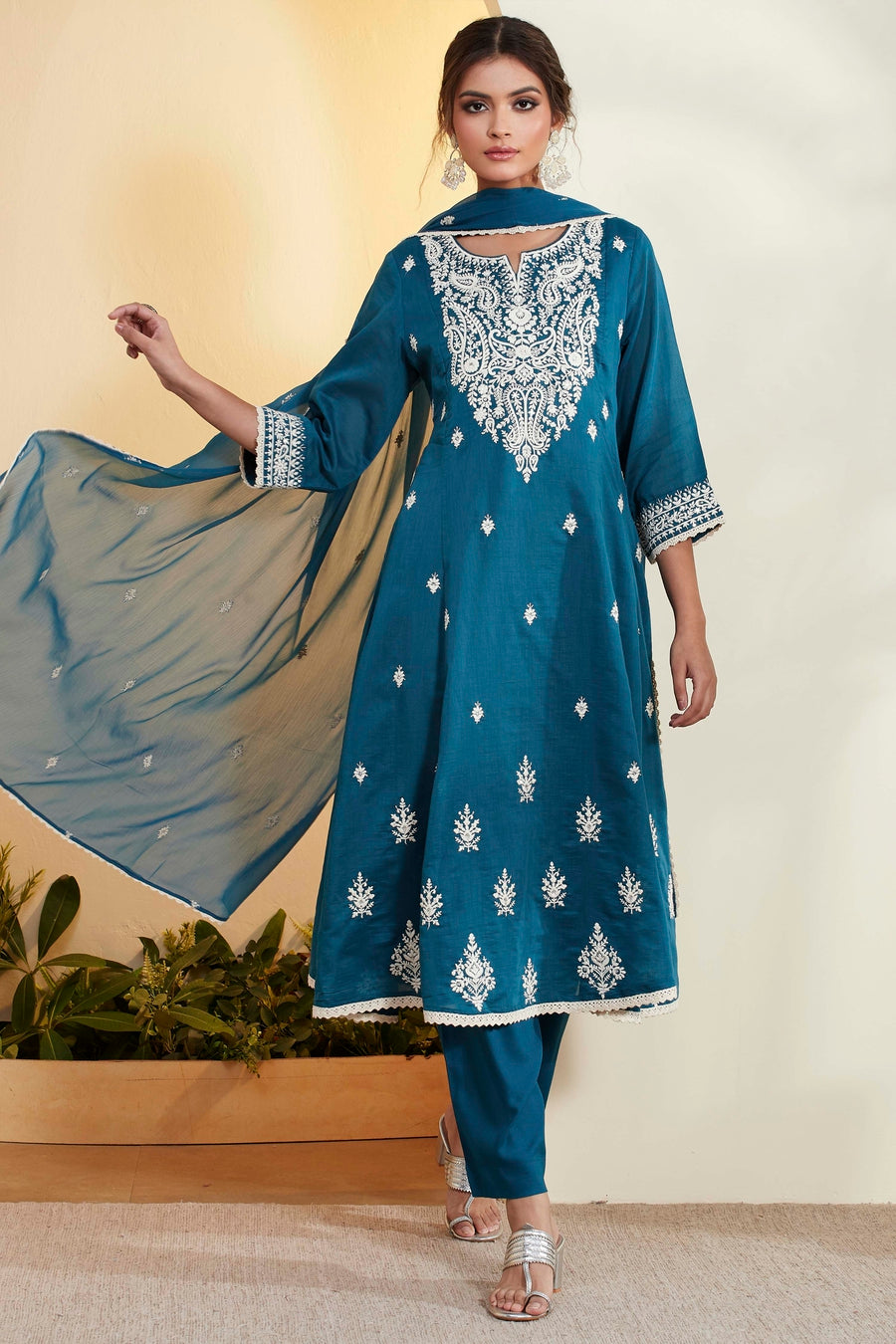 Teal Kurta Set