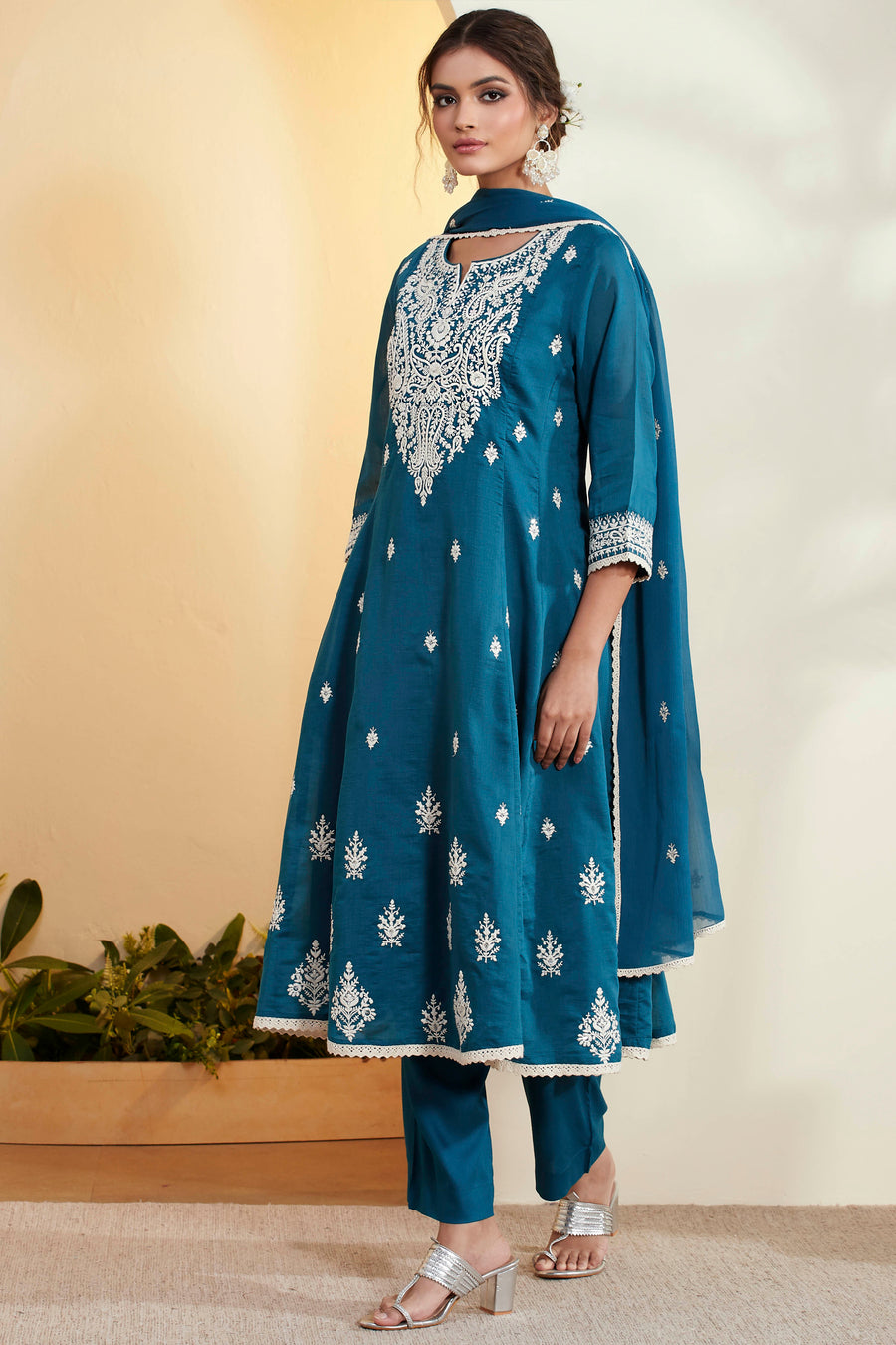 Teal Kurta Set