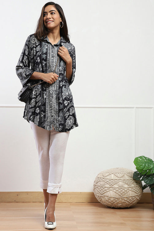 Cotton Blend Narrow Pants