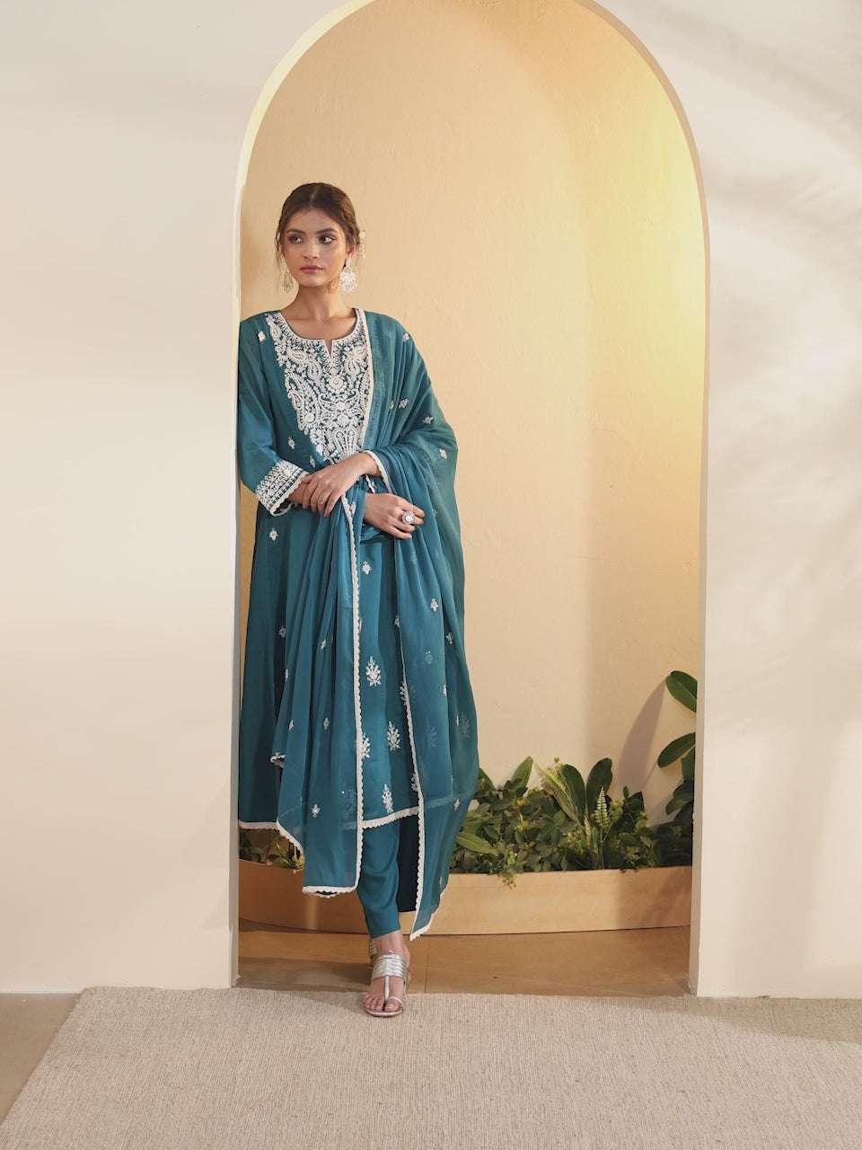 Teal Kurta Set