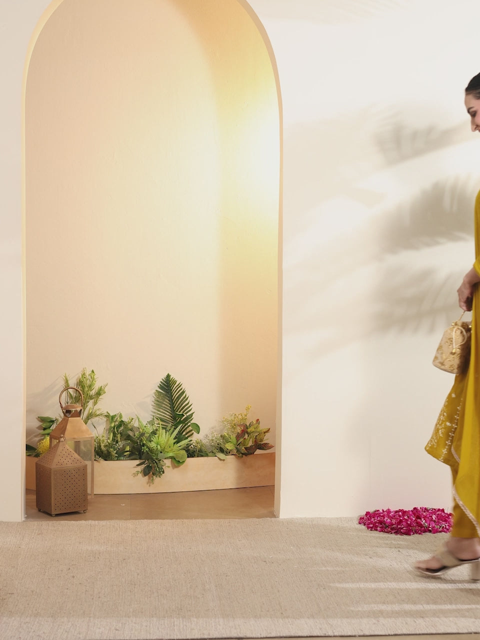 Yellow Floral Printed Lehenga Choli Set
